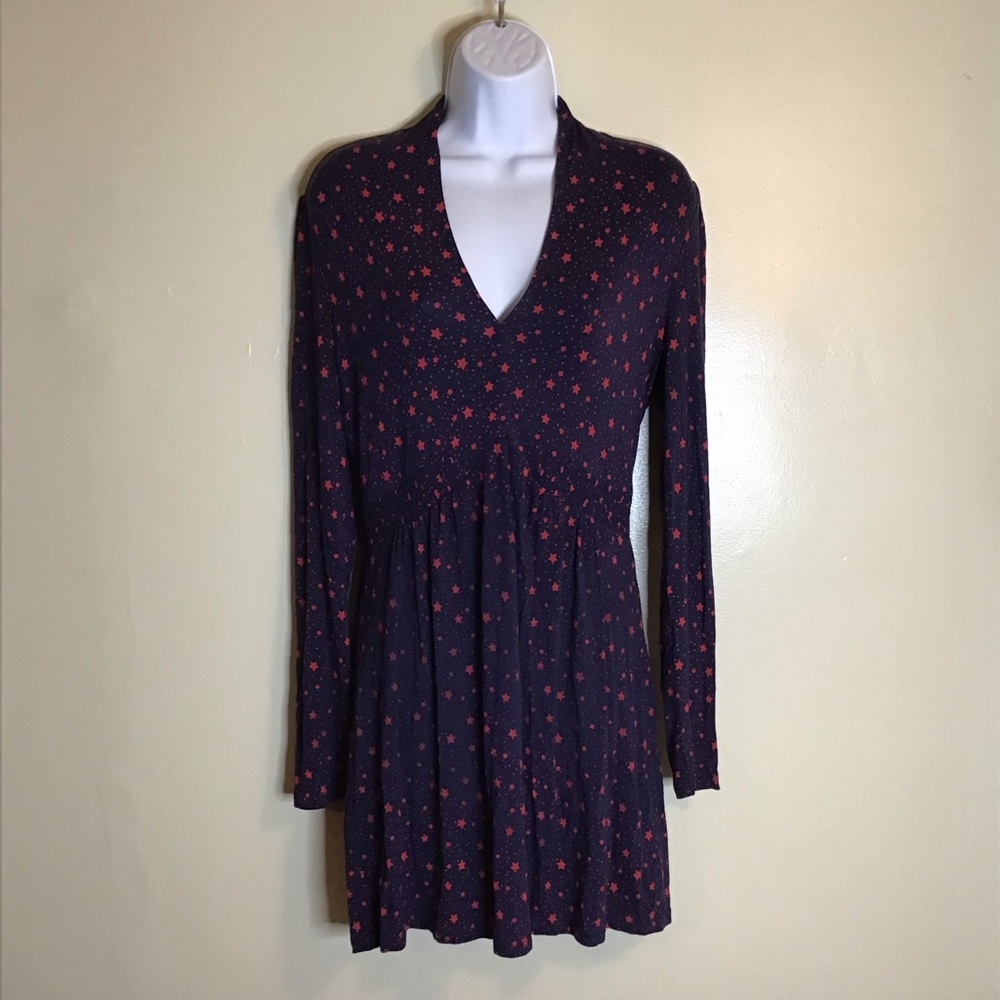Boden ”Betty “  Star detail Jersey V-neck Long Sleeve Tunic  Women Size 6R - Picture 5 of 8